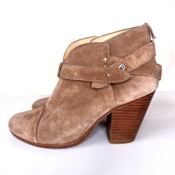 RAG & BONE Harrow Bootie Women's 8 Tan‎ Suede Leather Boho Edgy Festival Concert - Picture 2 of 11